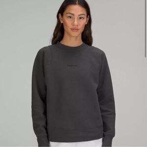 Womens Lululemon Loungeful Crewneck Pullover Size 8 *Embroided Graphite Grey